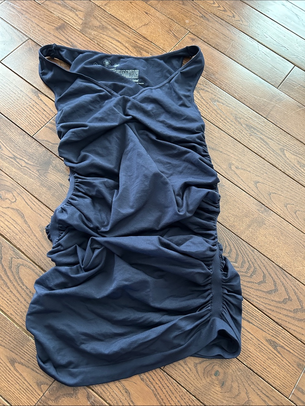 Ingrid & Isabel Navy Maternity Tank with Floral Print